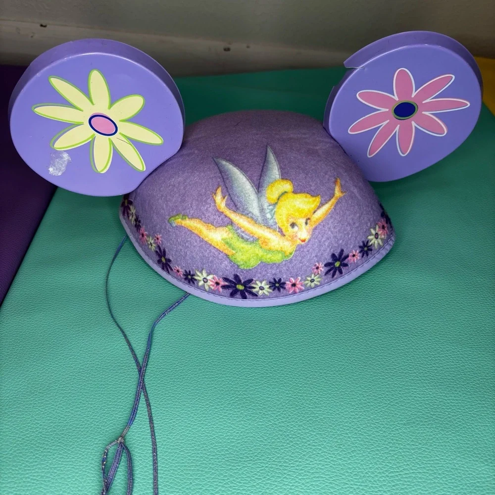 Disney Parks Vintage Tinker Bell Mickey‎ Mouse Ears Adult Size